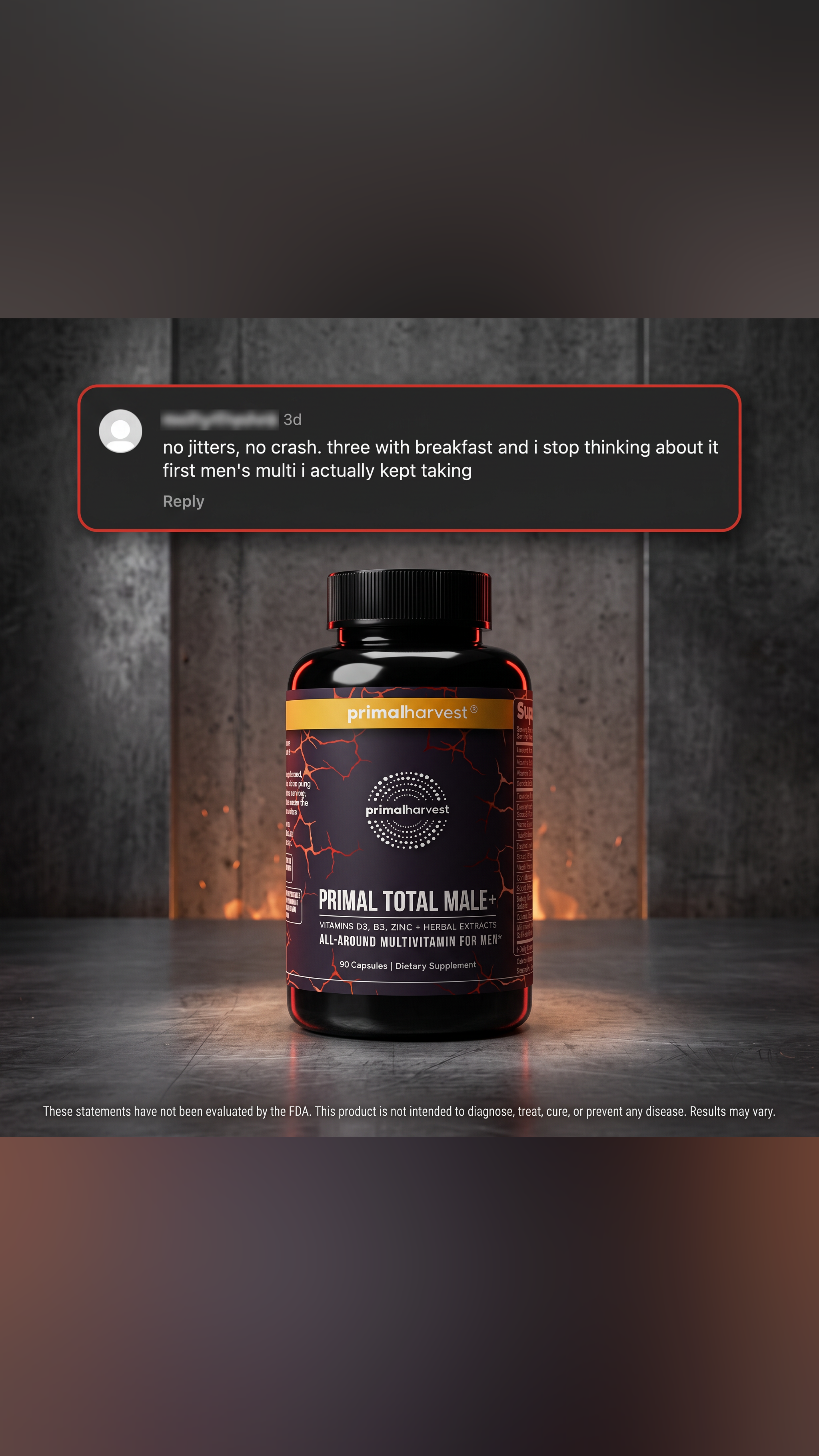 Primal Harvest Facebook ad: Support Healthy Hormone Levels