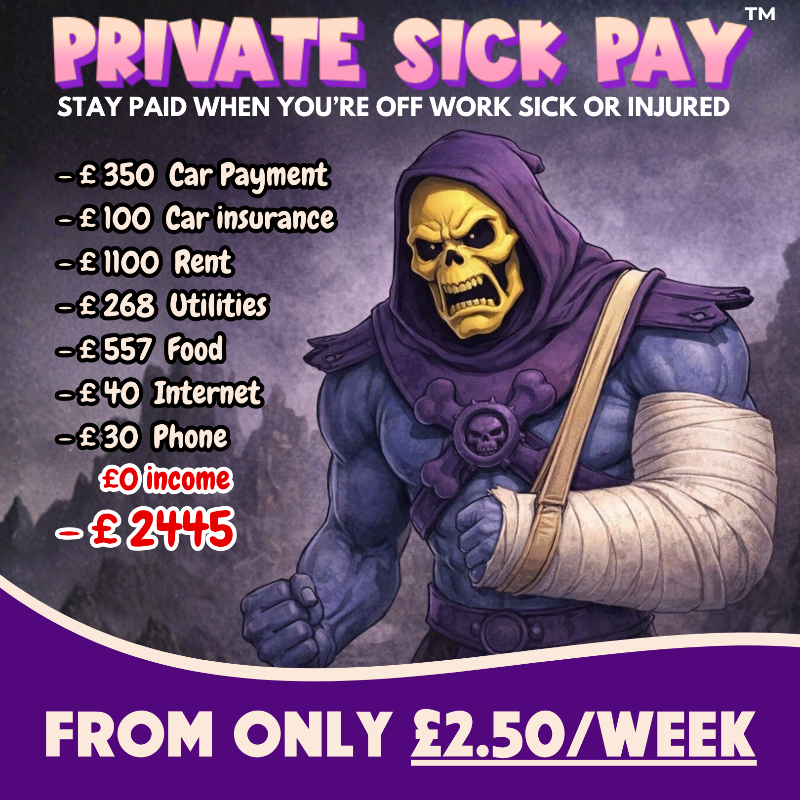 Daddy Insurance Facebook ad: Protect Your Income From £2.50 Per Week