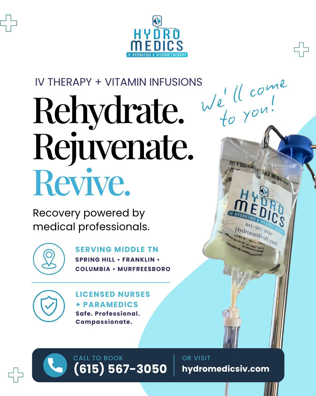 HydroMedics - IV Hydration and Vitamin Therapy Facebook ad