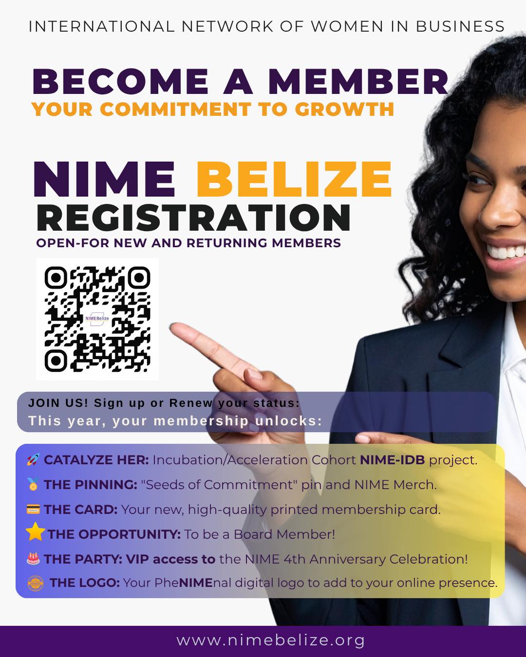 International Network of Women in Business: NIME Facebook ad: Registration for the upcoming year is OPEN.
