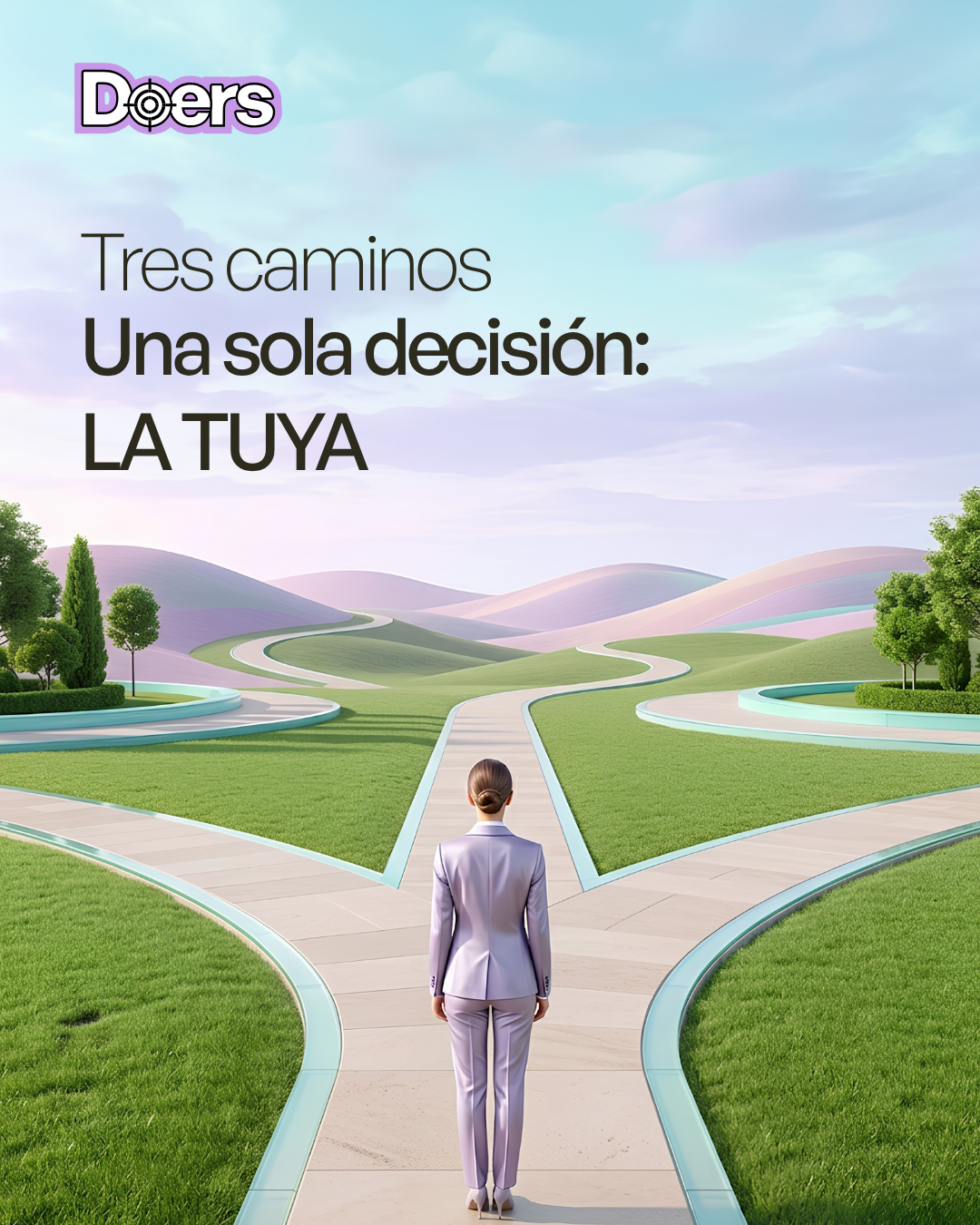 Doers CLT Facebook ad: No estudies inglés solo para aprender un idioma.
