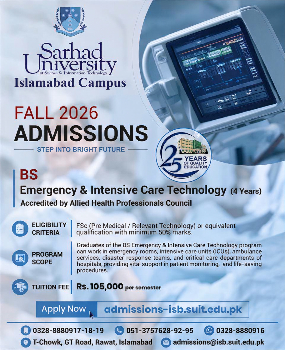 Sarhad University, Islamabad Campus Facebook ad: Chat with us