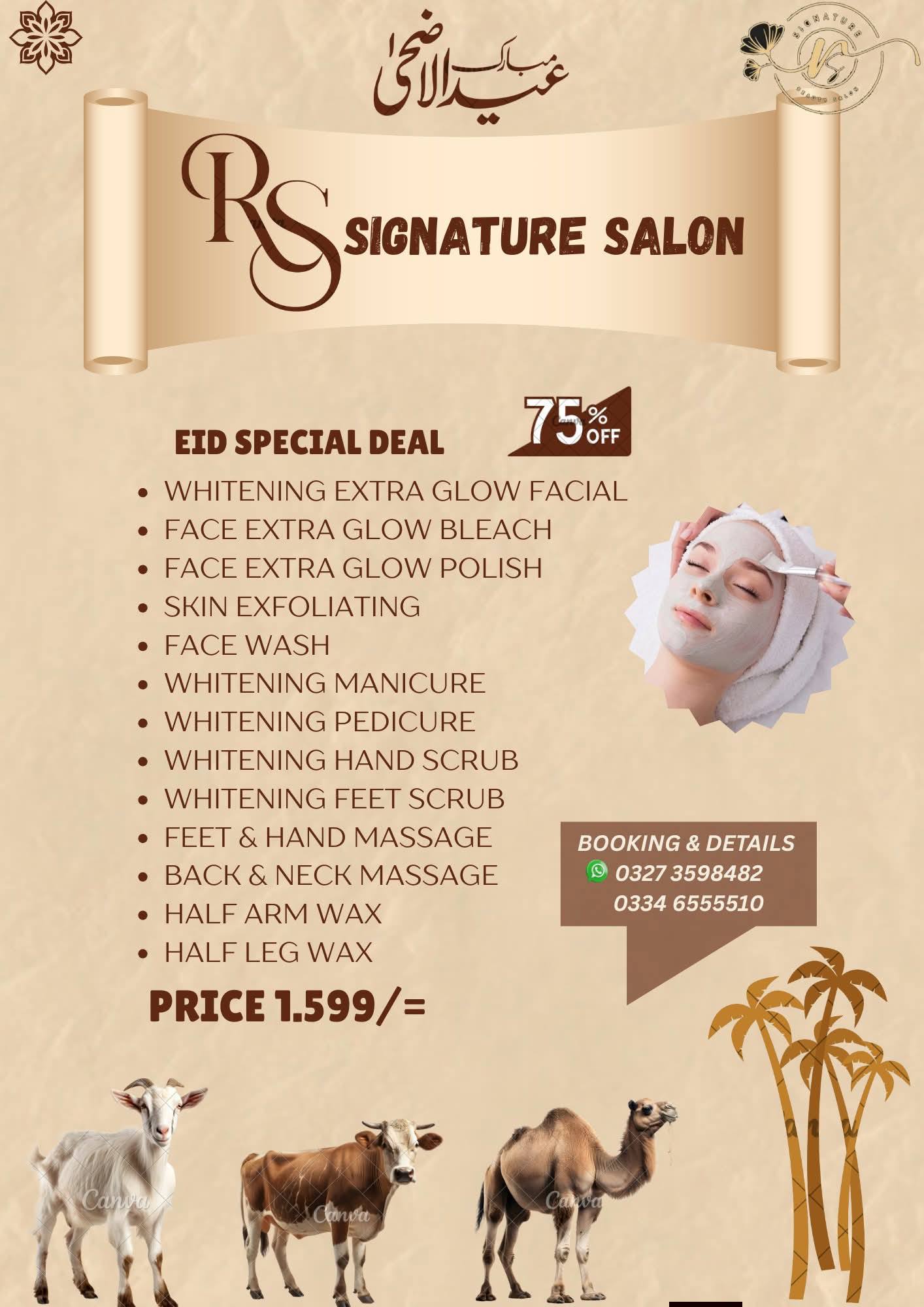 RS signature salon Facebook ad