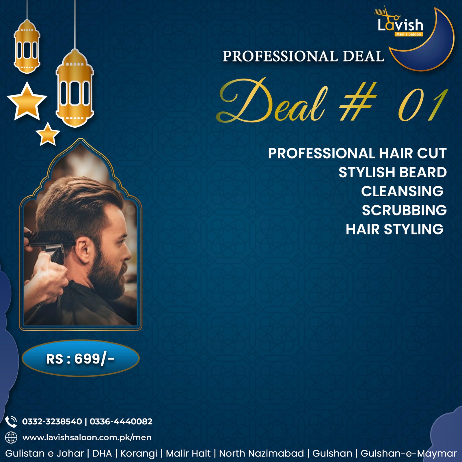 Lavish Men's Salon Facebook ad