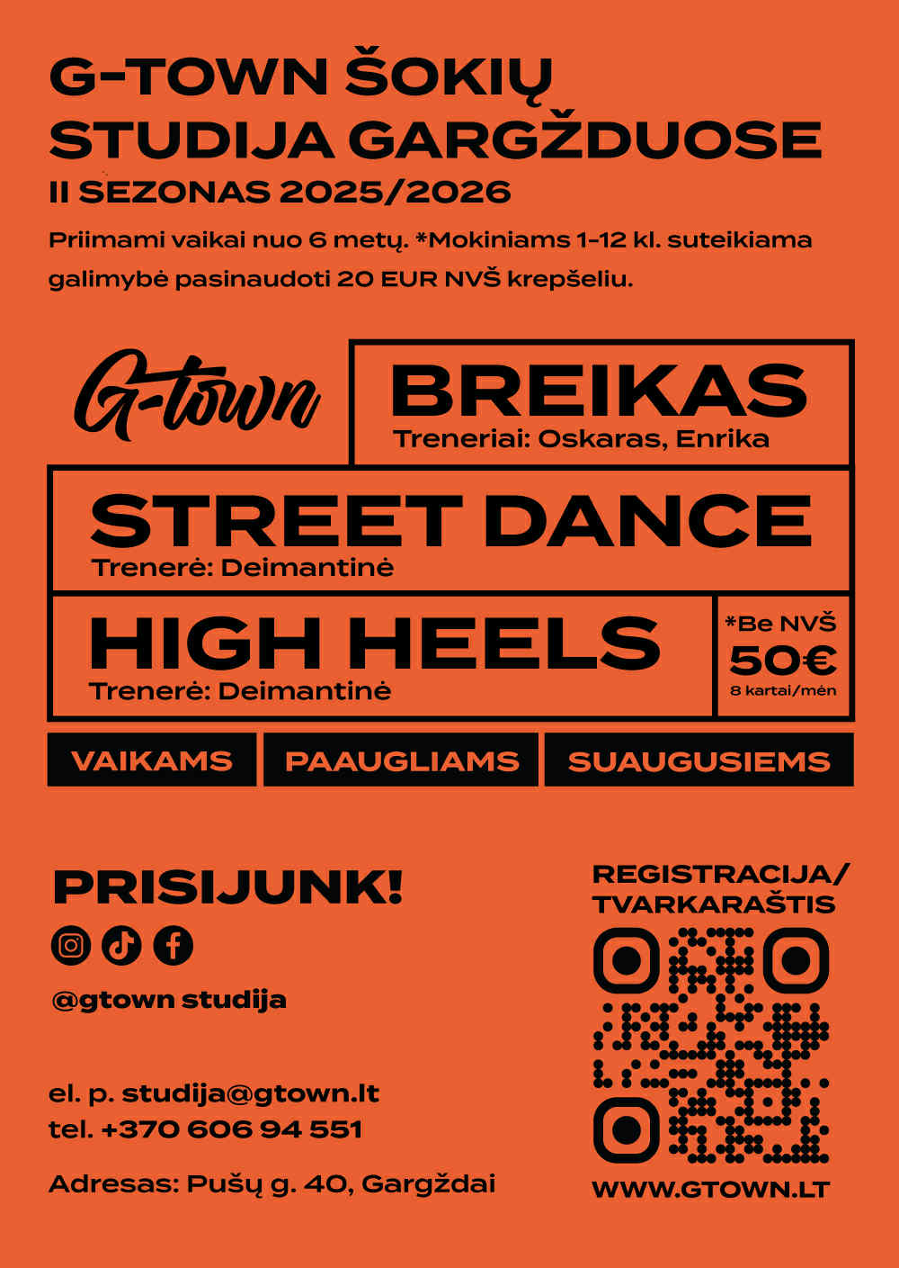 G-Town studija Facebook ad from Aug 20, 2026