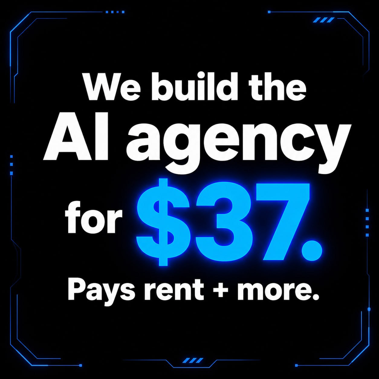 AI Agency Frameworks Facebook ad: DFY AI Marketing Agency for $37