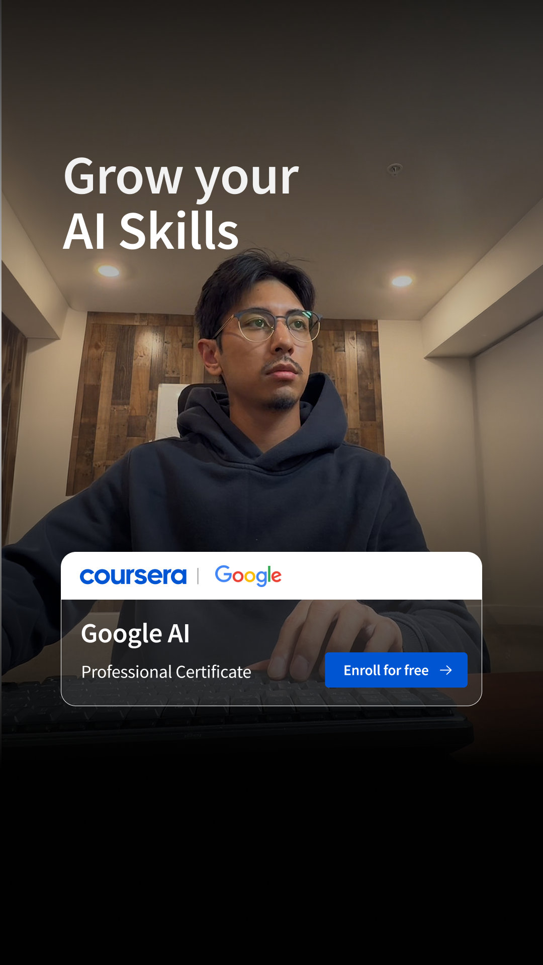 Coursera Facebook ad