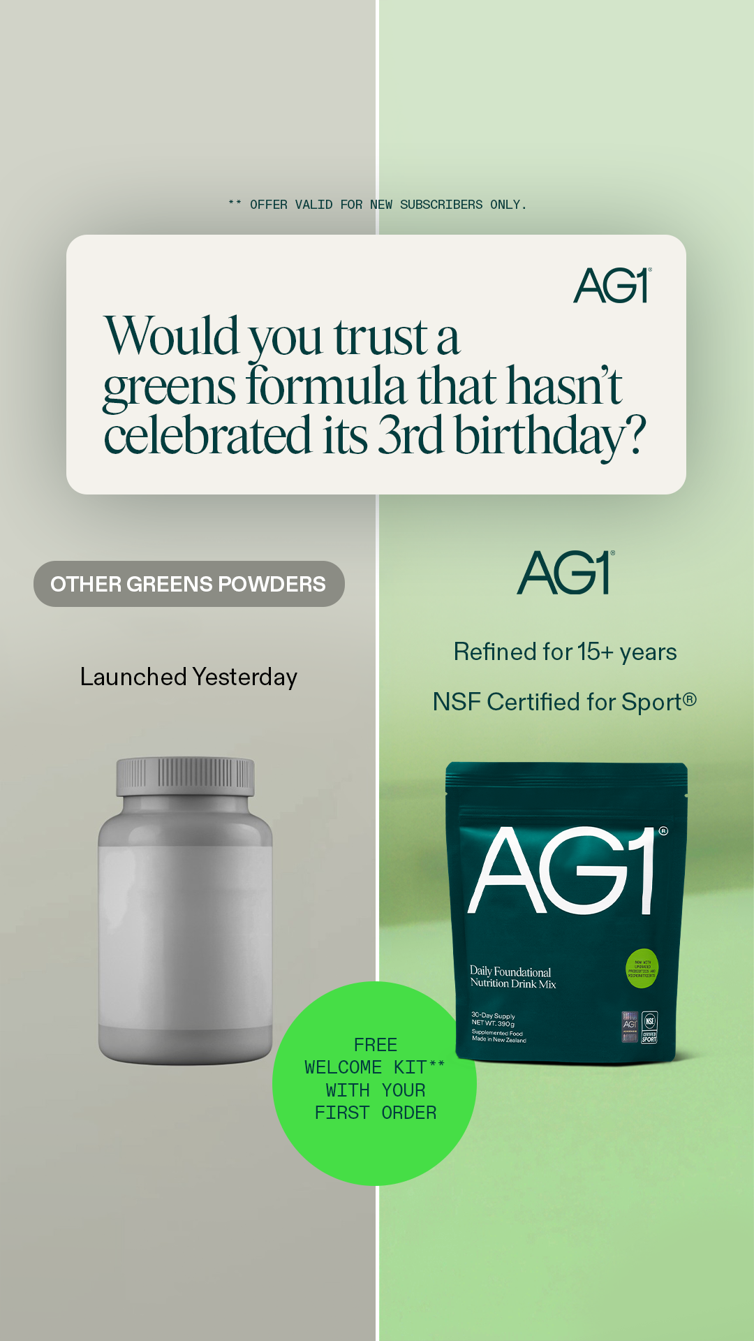 AG1 by Athletic Greens Facebook ad