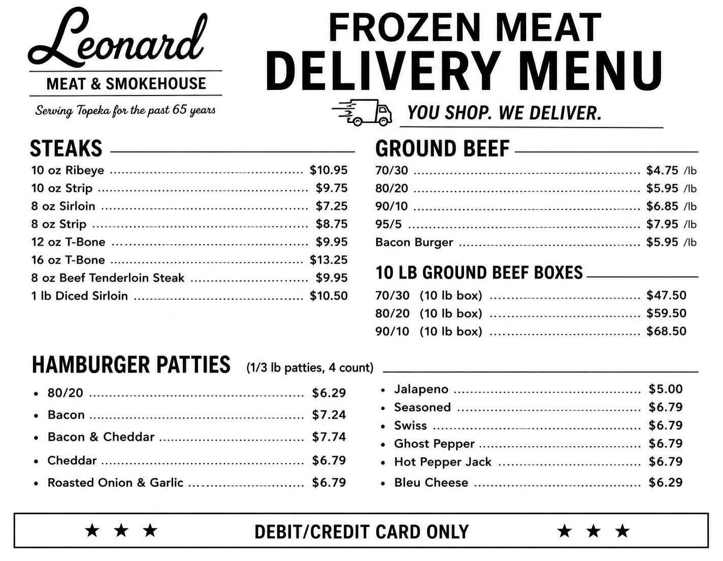 Leonard Meat Topeka Facebook ad
