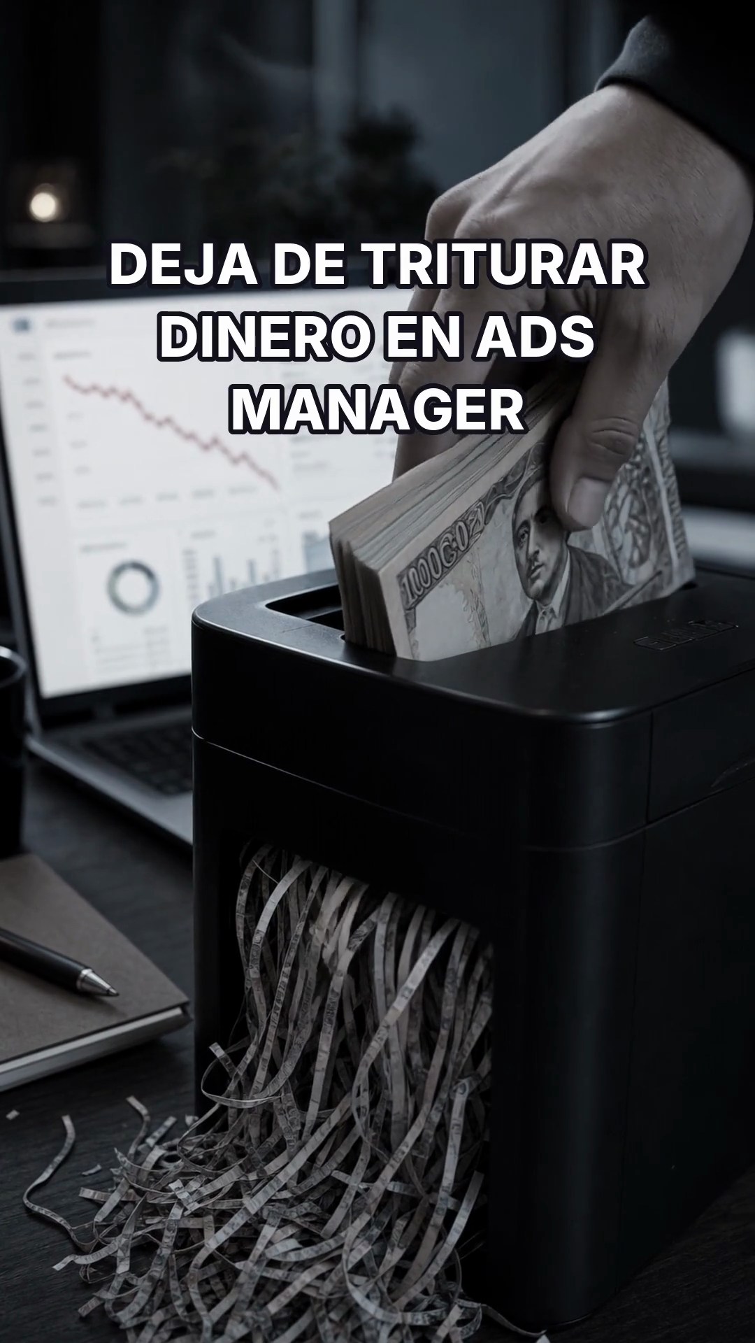 trycrush.ai Facebook ad: Deja de triturar dinero en Ads Manager