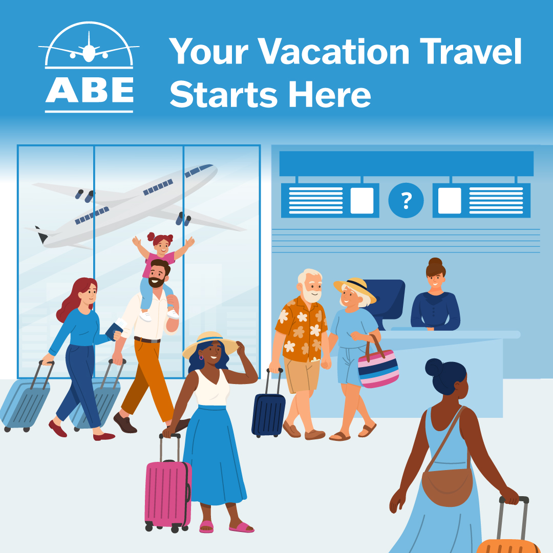 Lehigh Valley International Airport (ABE) Facebook ad: Next Stop: Summer Vacation