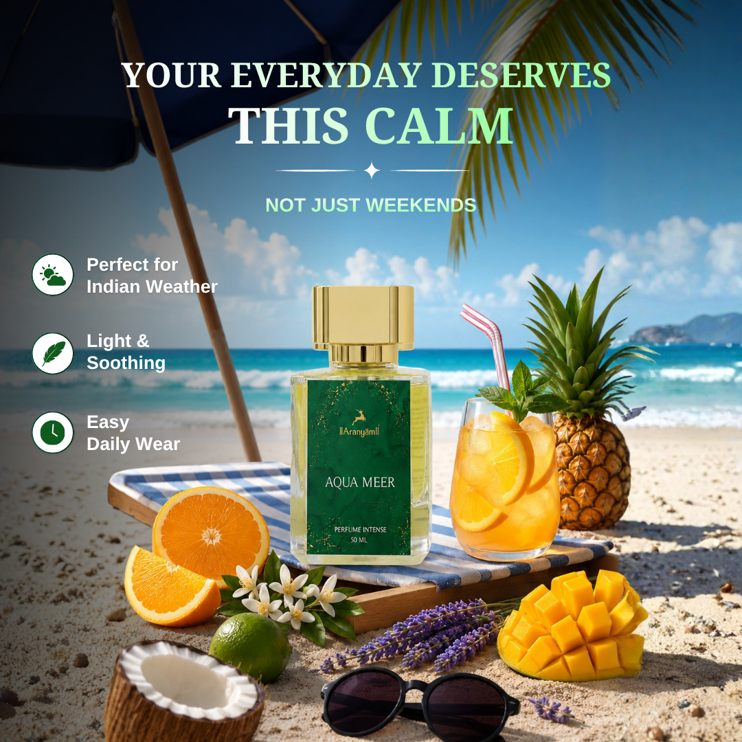 Aranyam Perfumes Facebook ad: Calm Freshness For Indian Summers