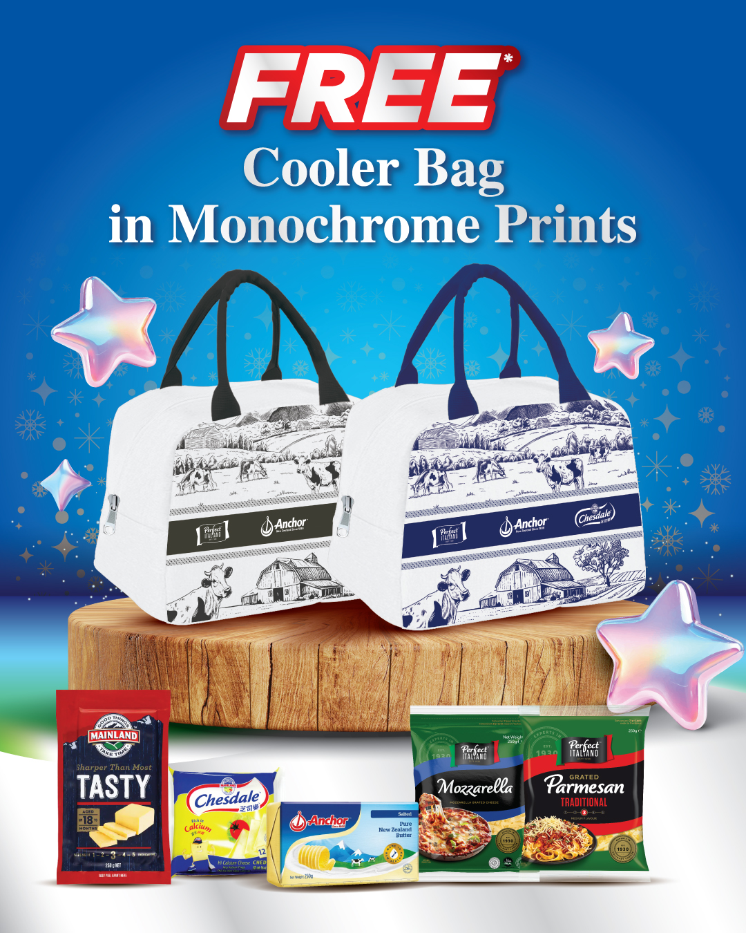 Perfect Italiano Facebook ad: Fill this monochrome-designed cooler bag with festive…