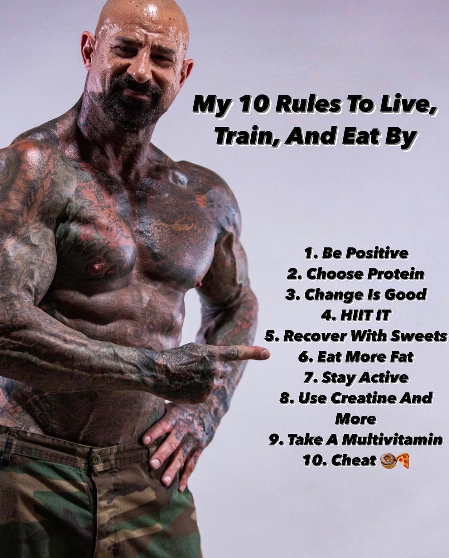 Dr. Jim Stoppani Facebook ad: There are rules I live, train, and eat…