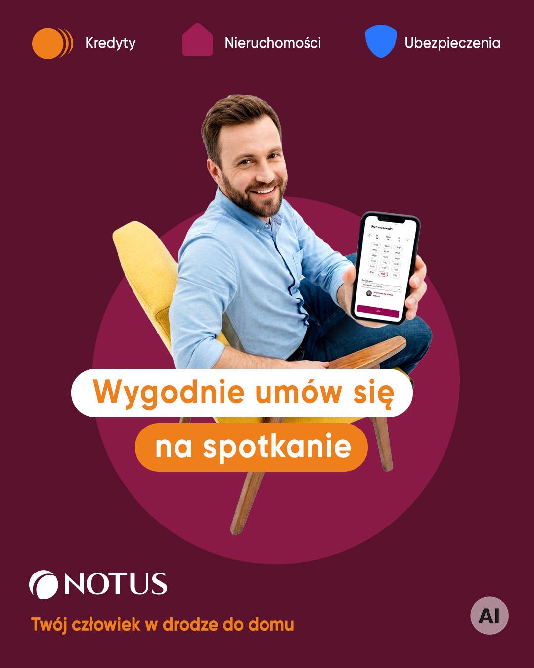 NOTUS Facebook ad: Umów się!