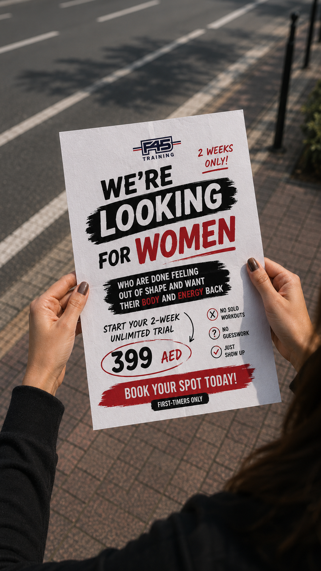 F45 Training Dubai Motor City Facebook ad