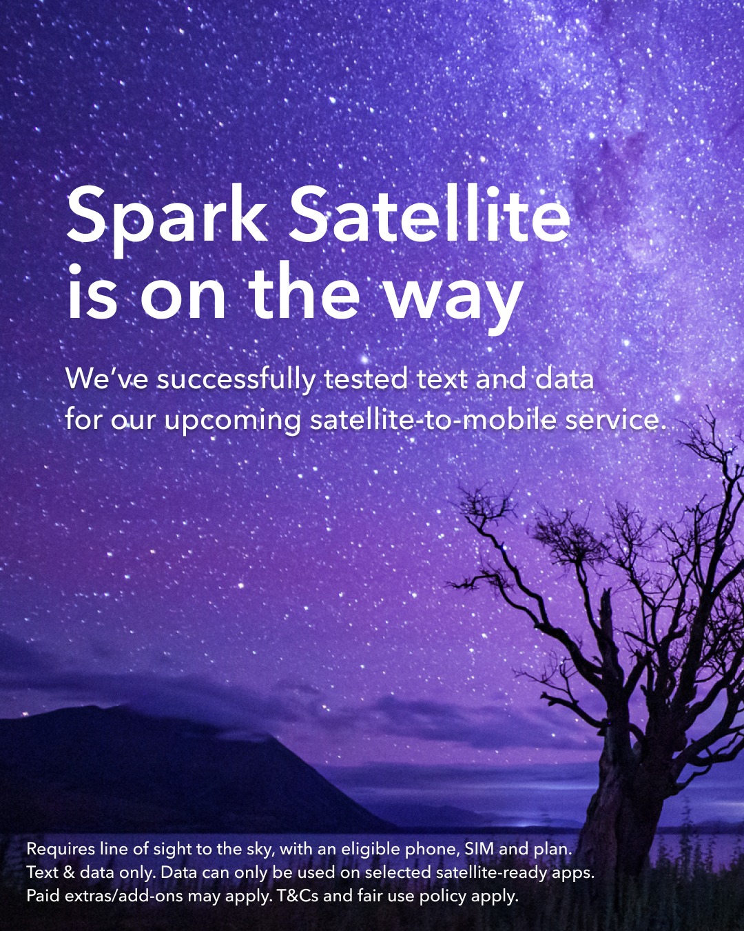 Spark Facebook ad: Spark Satellite is on the way.