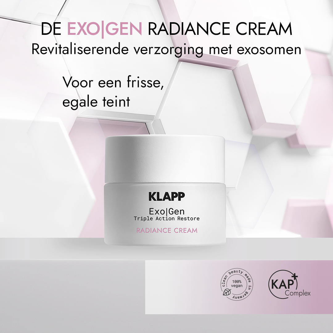 KLAPP Skin Care Science Facebook ad: Ontdek je innerlijke glans