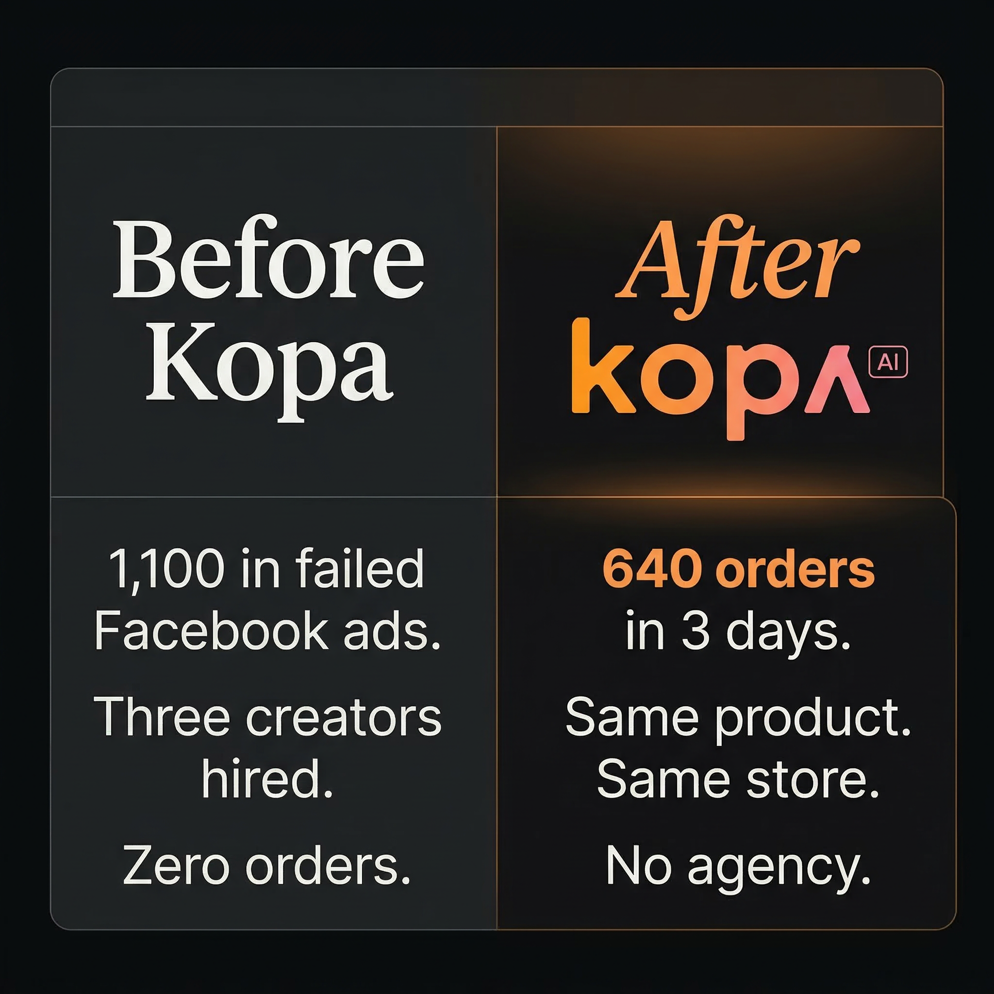 kopa.ai Facebook ad