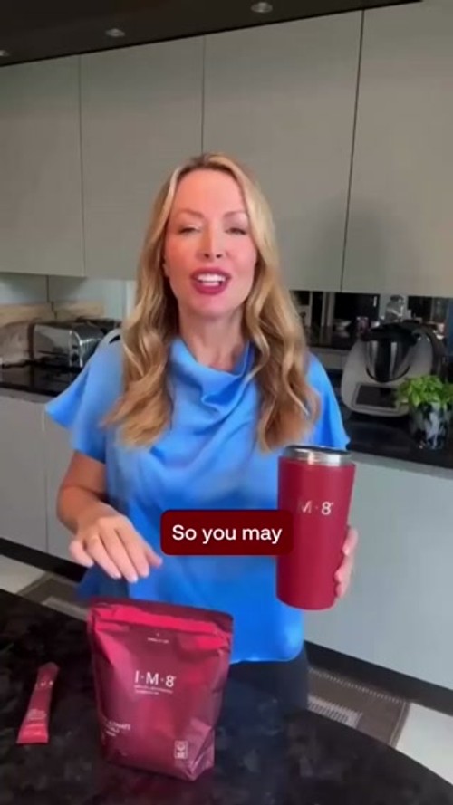 IM8 Health Facebook ad: 90 Ingredients. One Daily Drink.