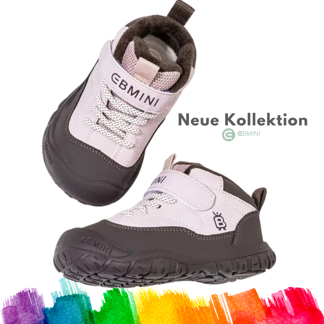 Ebmini - Kids Facebook ad: EBMINI Barfußchuhe, die Kindern Freiheit schenken.