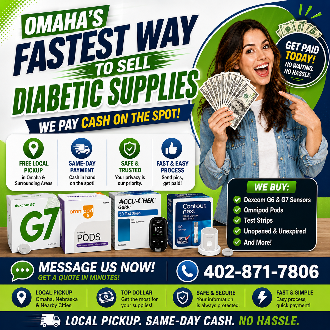 Unlimited Venture Diabetic Supply Facebook ad: Fast Quote • Local Pickup
