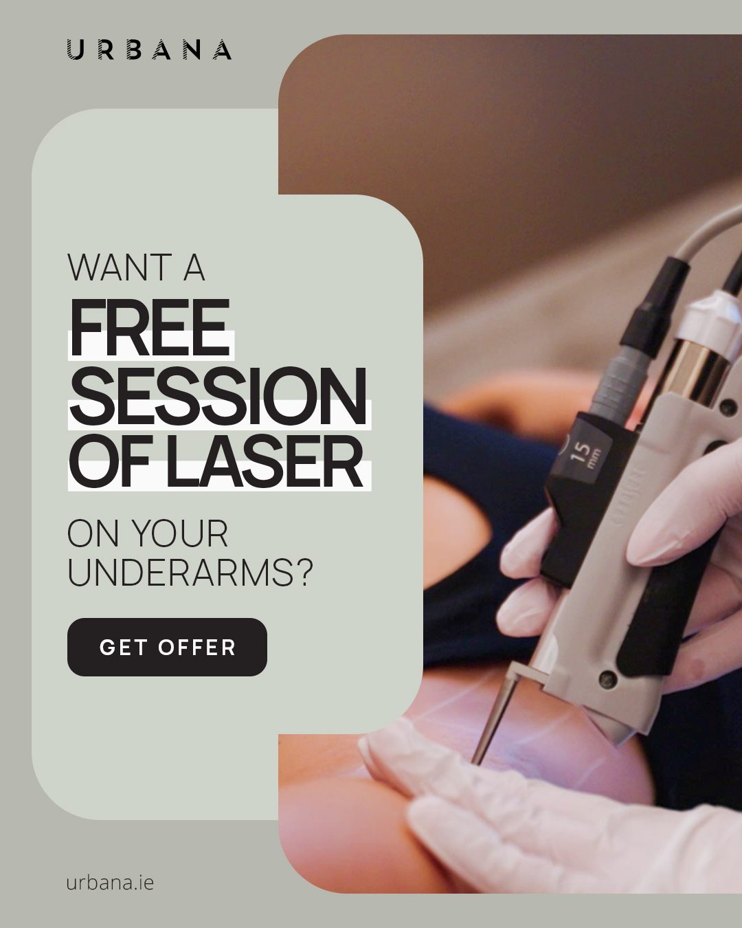 Urbana Laser Hair Removal Facebook ad