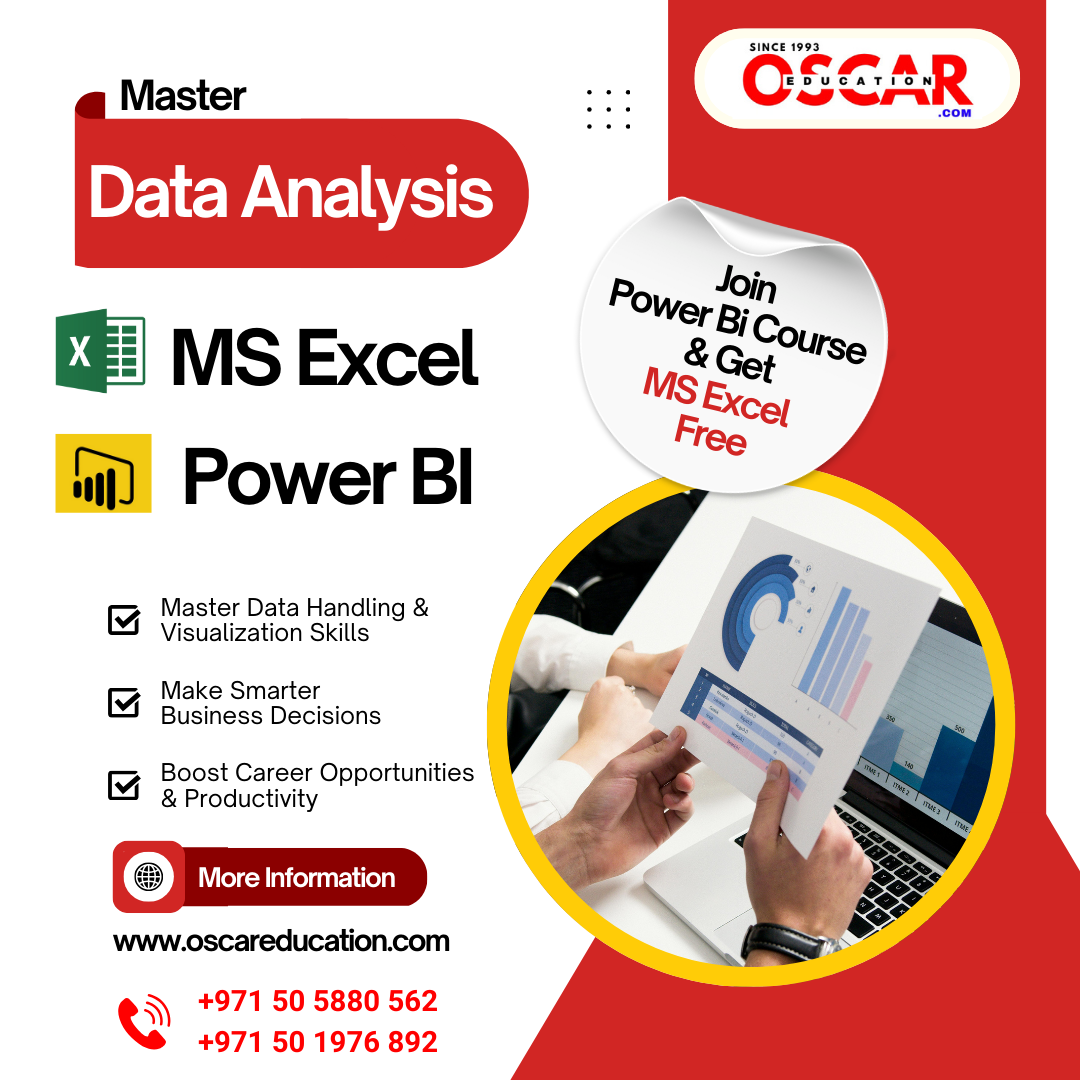 Oscareducation-alqusaisbranch Facebook ad: Exclusive Offer: Power BI + FREE MS Excel Training!