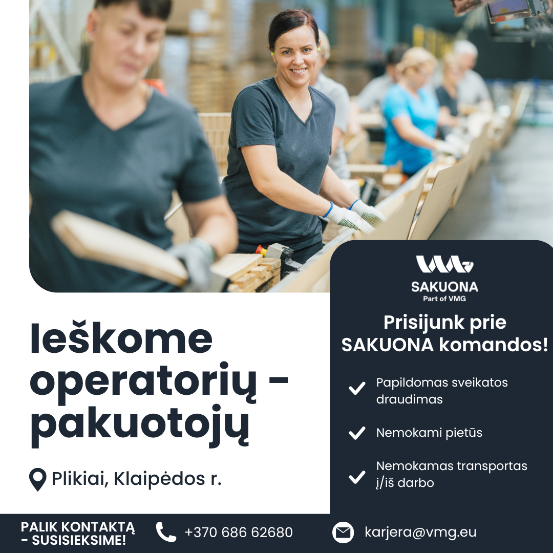 VMG Grupė Facebook ad: Aplikuokite jau dabar!