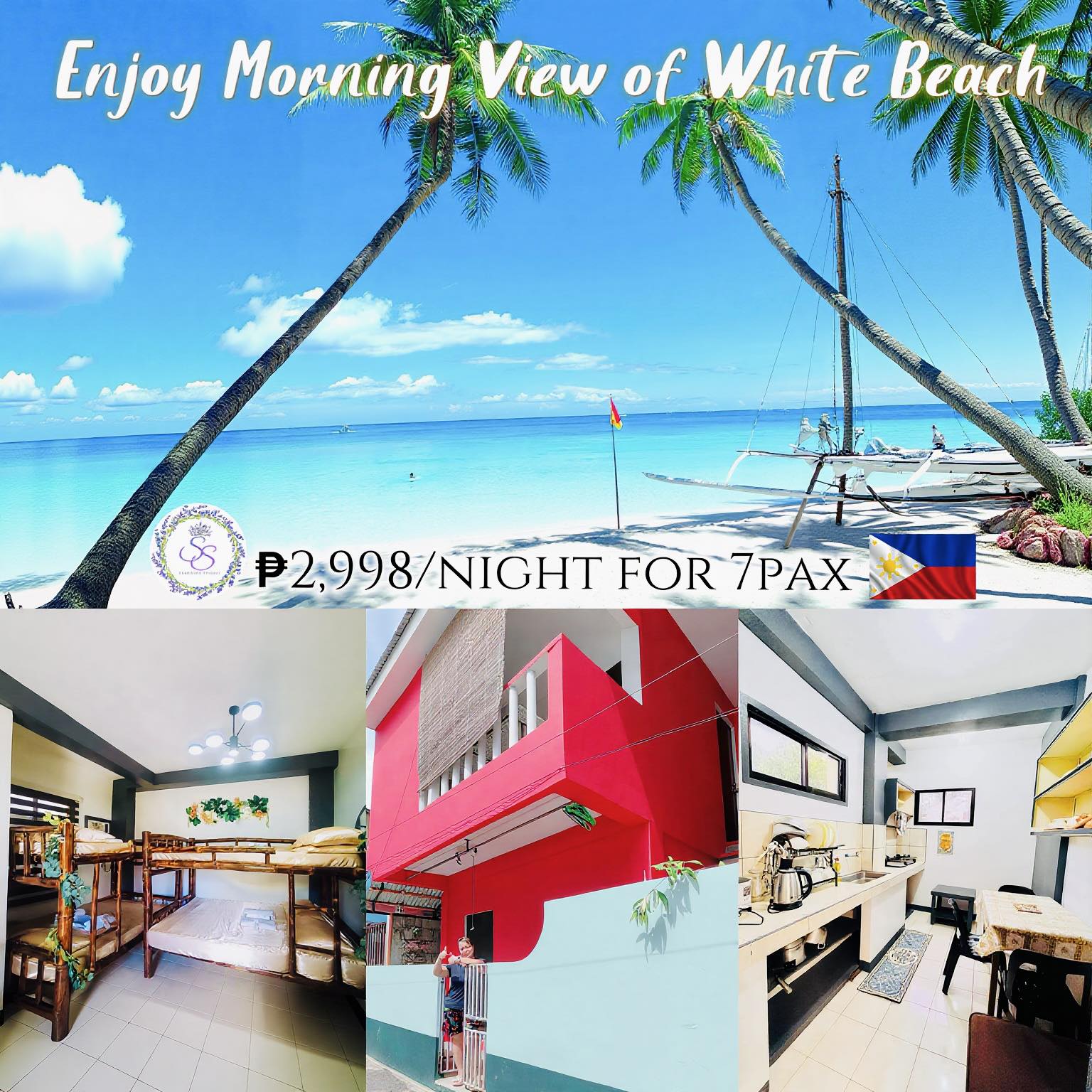 SAMthing Guesthouse Facebook ad: Comfort + Affordability + Near the Beach =…