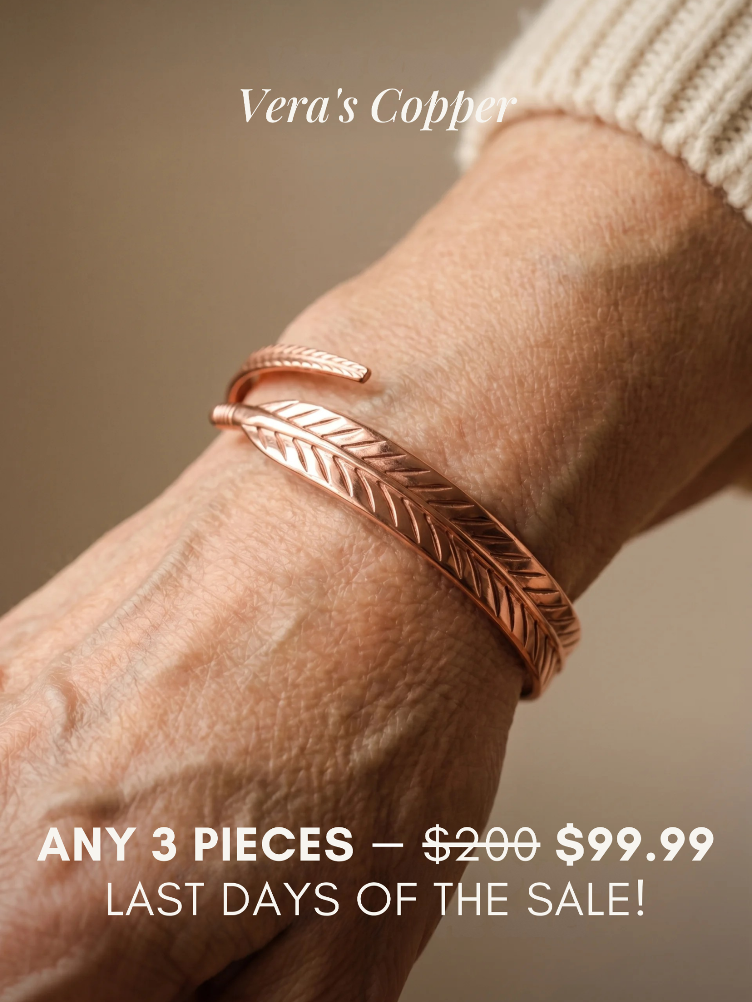 Vera’s Copper Jewelry Facebook ad