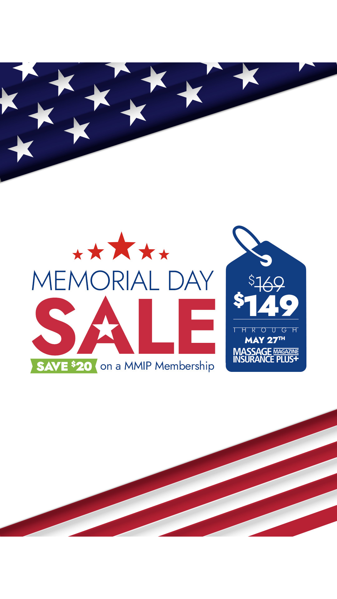 Massage Magazine Insurance Plus Facebook ad from May 21, 2026