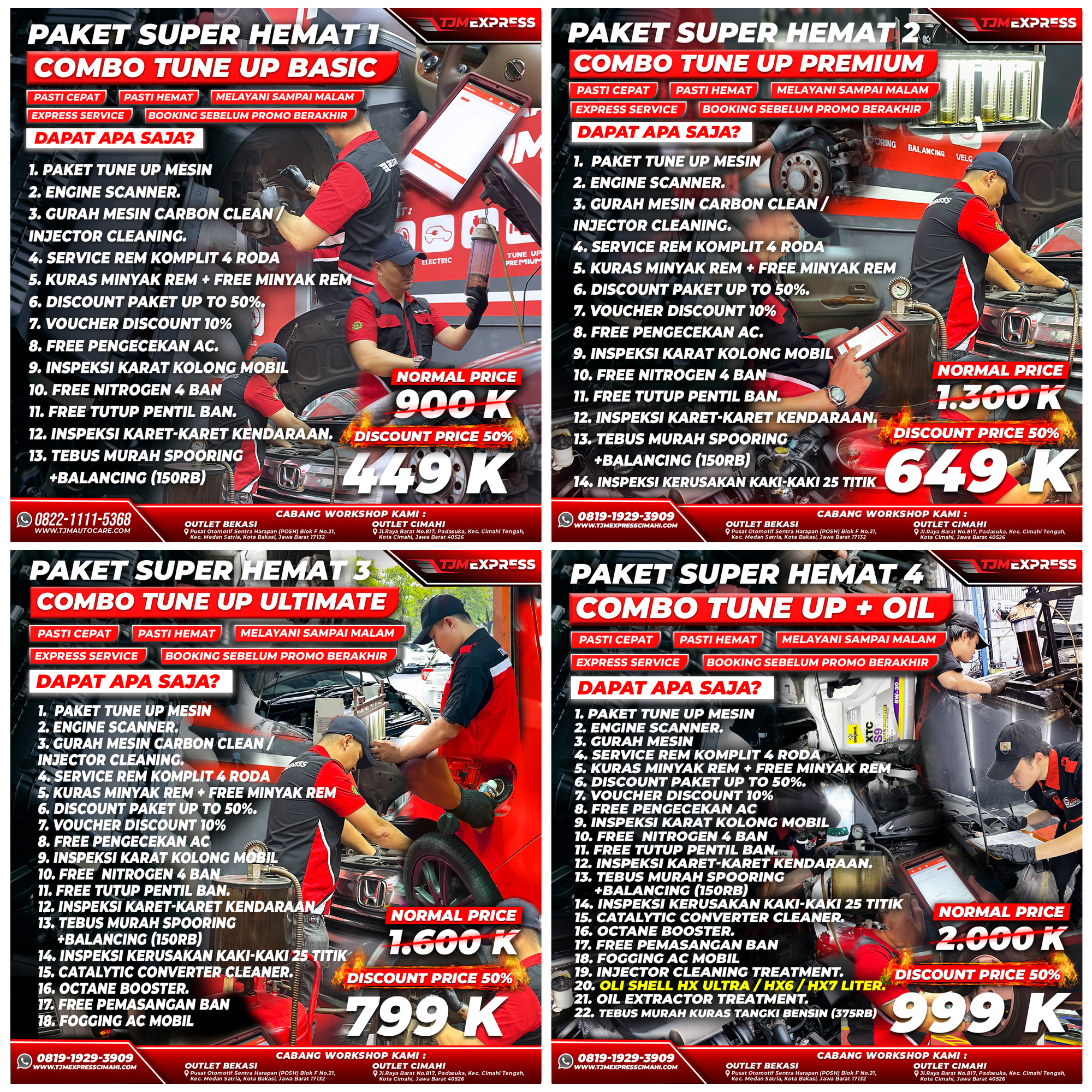 TJM Express Cimahi Facebook ad: PROMO TERBATAS TUNEUP HANYA 499rb