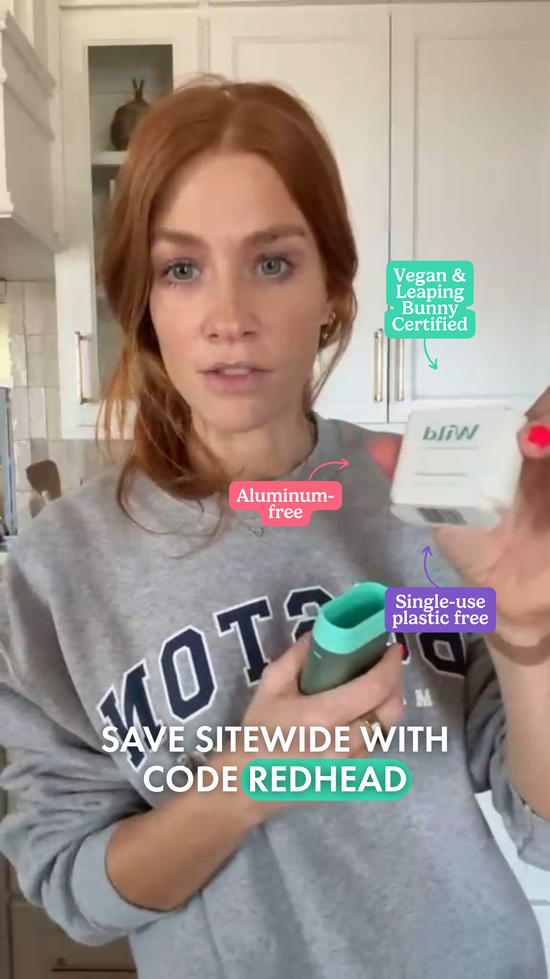 Wild Facebook ad: Get 20% off all Wild products with code REDHEAD