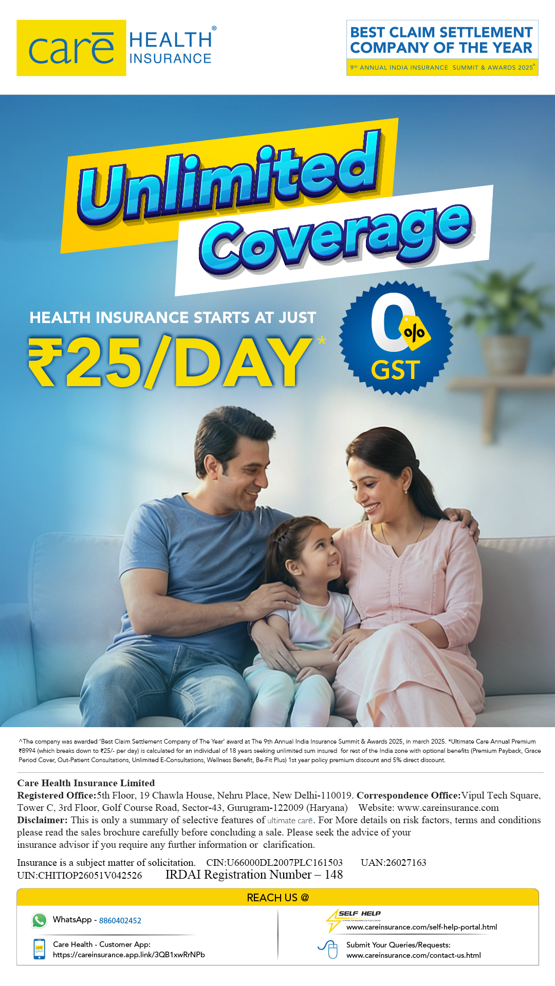 Care Insurance Facebook ad