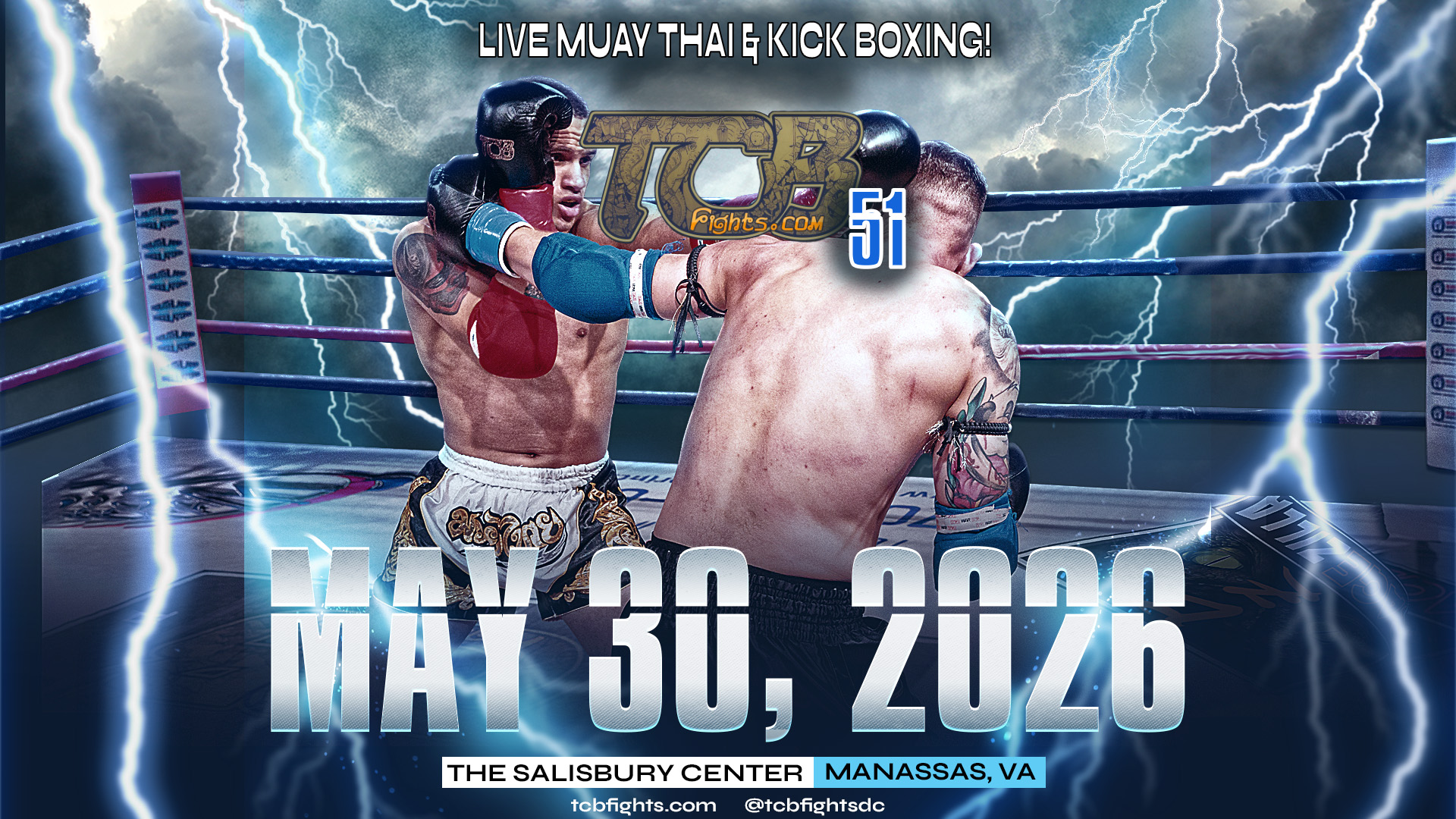 TCB Fights Facebook ad: TCB 51, Muay Thai Live, May 30