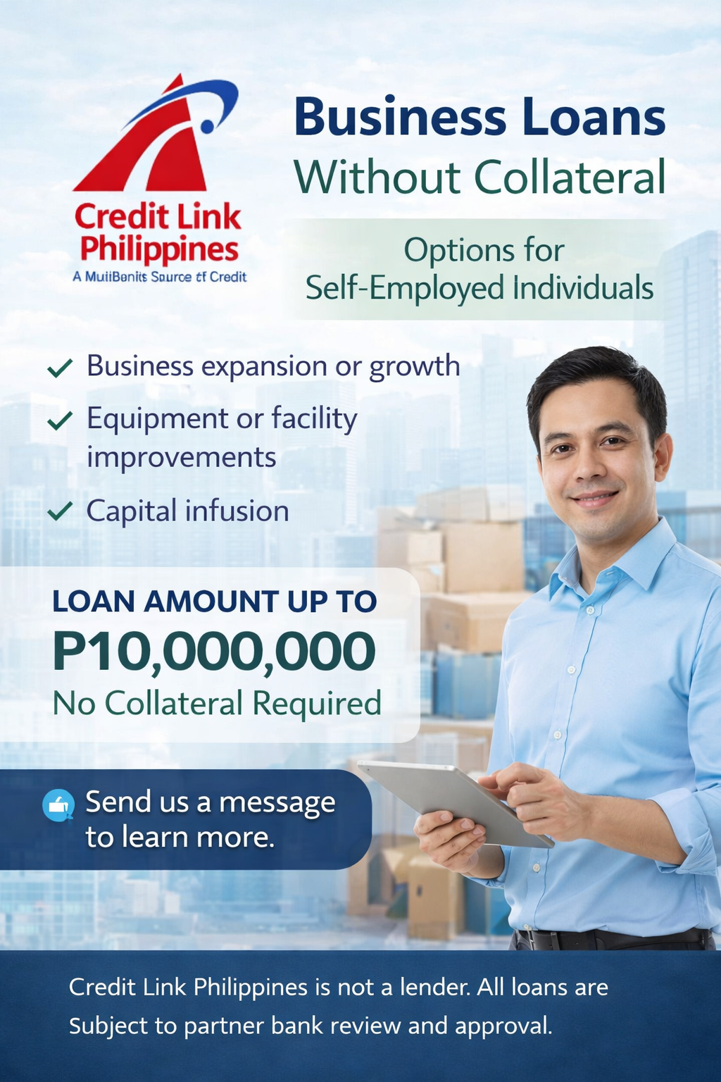 Credit Link Philippines Facebook ad: Chat in Messenger