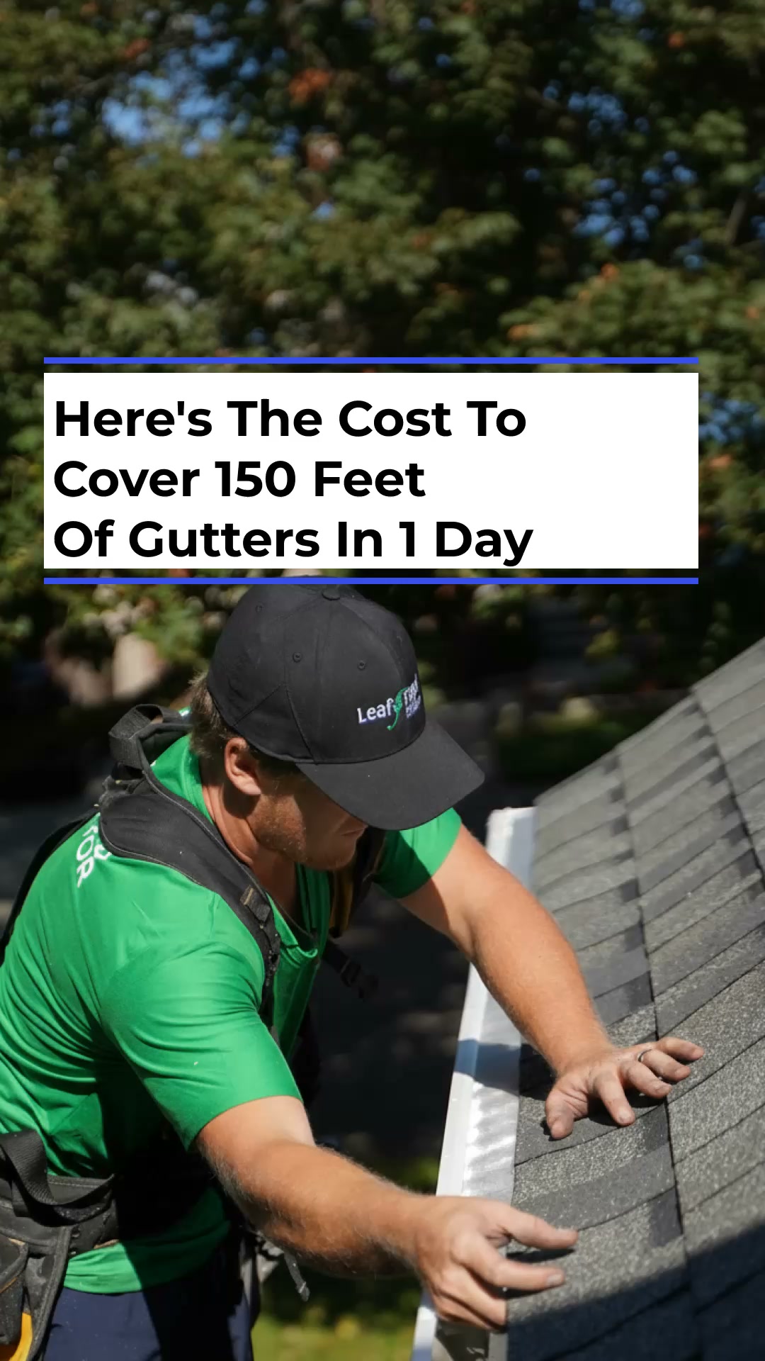 HomeBuddy.com Facebook ad: Here's The Cost To Cover 150 Feet Of Gutters In 1 Day