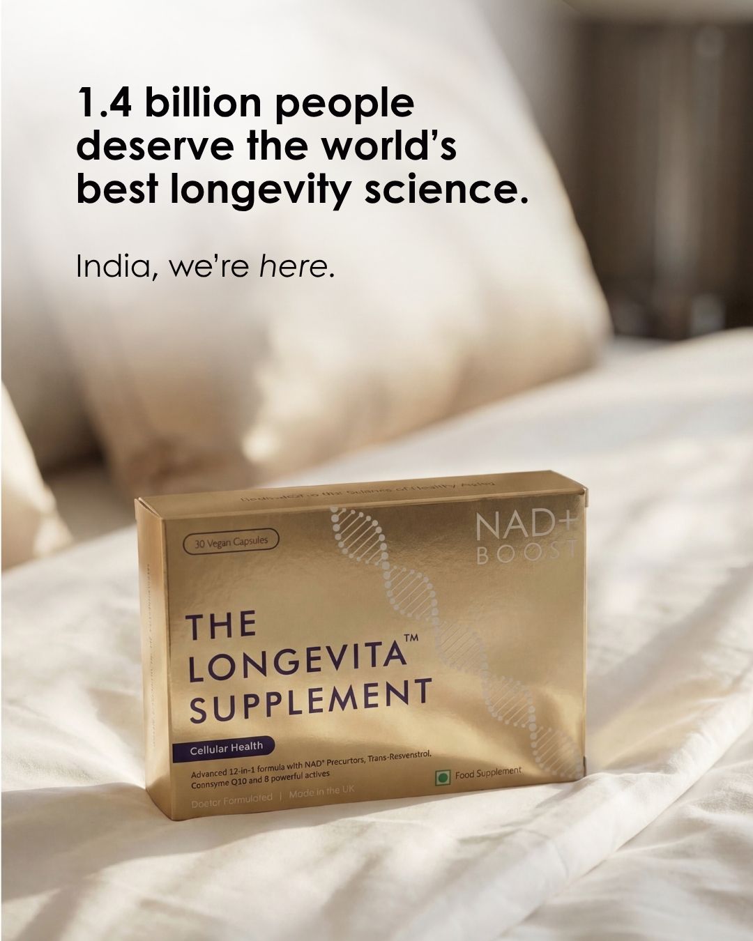 Longevita Facebook ad: Age like the 1% do