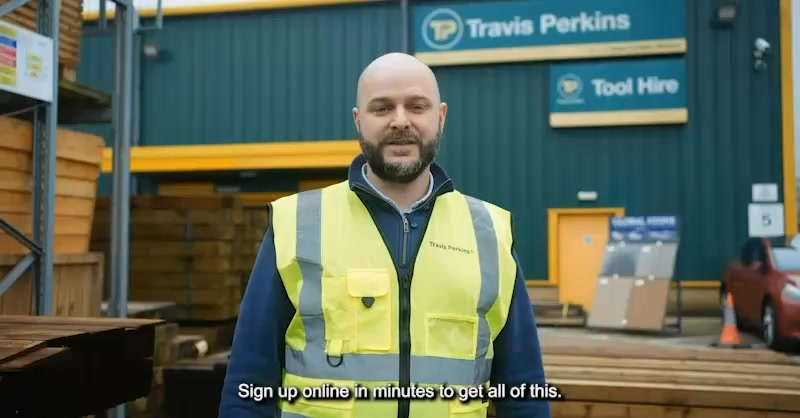 Travis Perkins Facebook ad: Get More With a Trade Account
