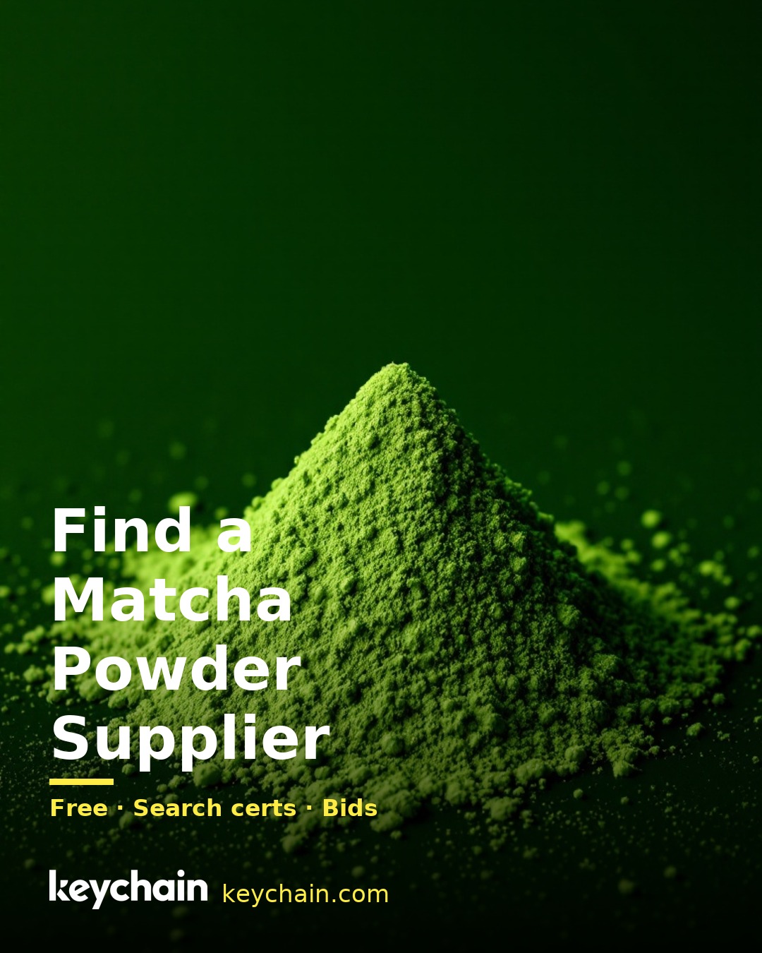 Keychain Facebook ad: Find a Matcha Powder Supplier