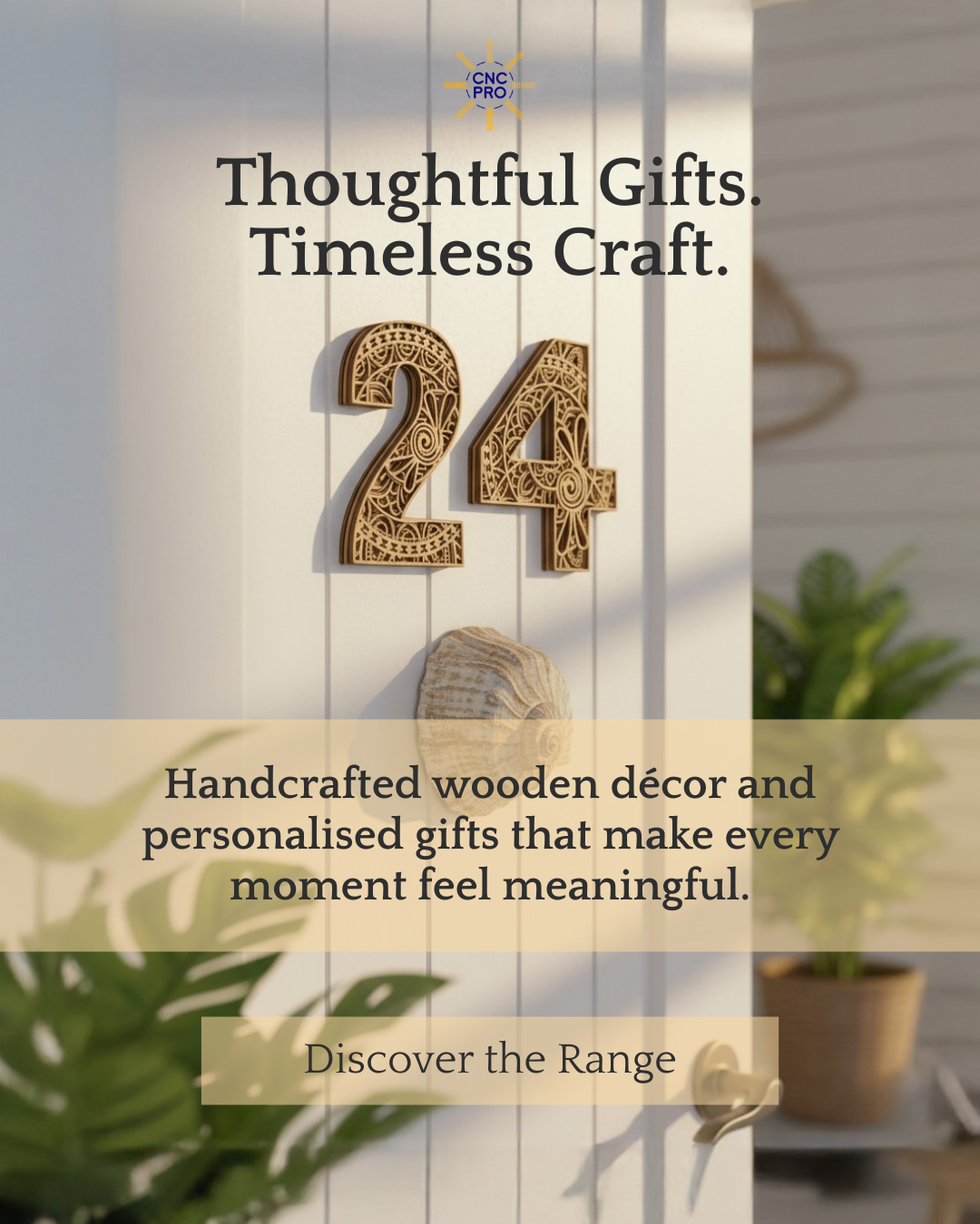CncPro Facebook ad: Crafted Wooden Décor Made To Feel Like Home