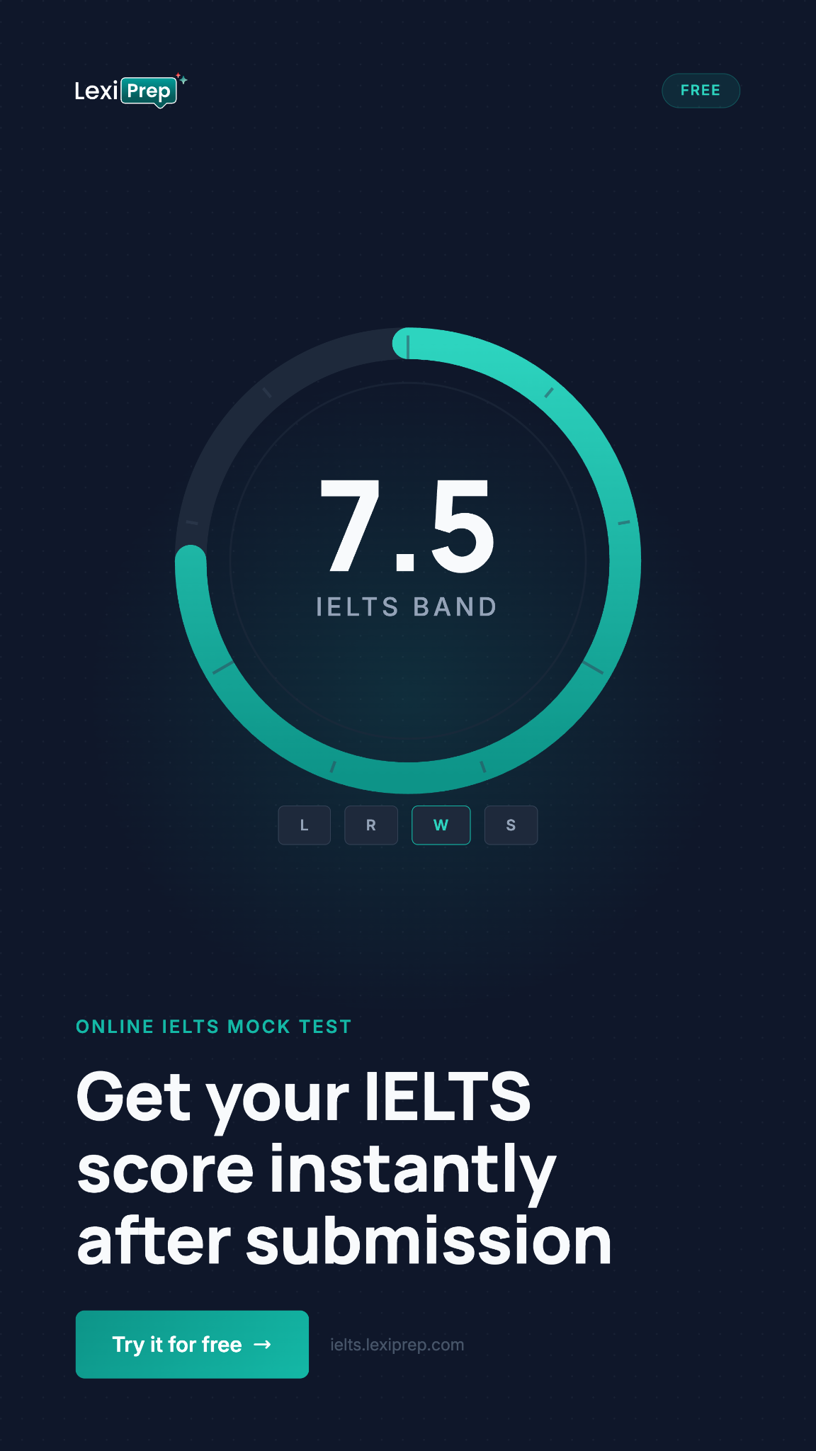 LexiPrep - IELTS Online Tests Facebook ad