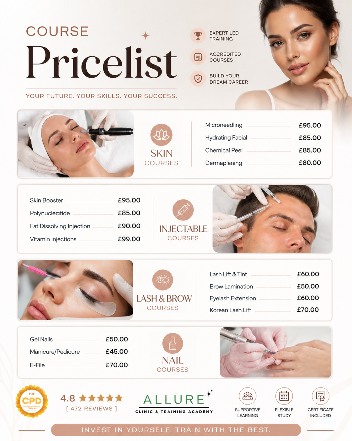 Allure Training Academy Facebook ad