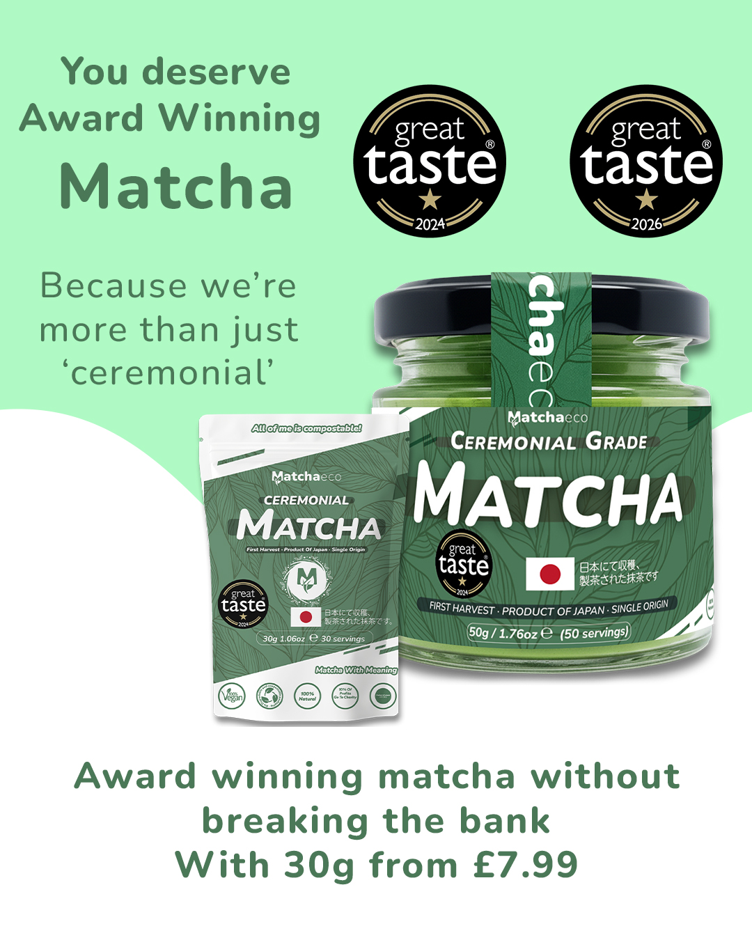 Matchaeco Facebook ad: Matchaeco The Best Online Daily Japanese Matcha Green Tea…