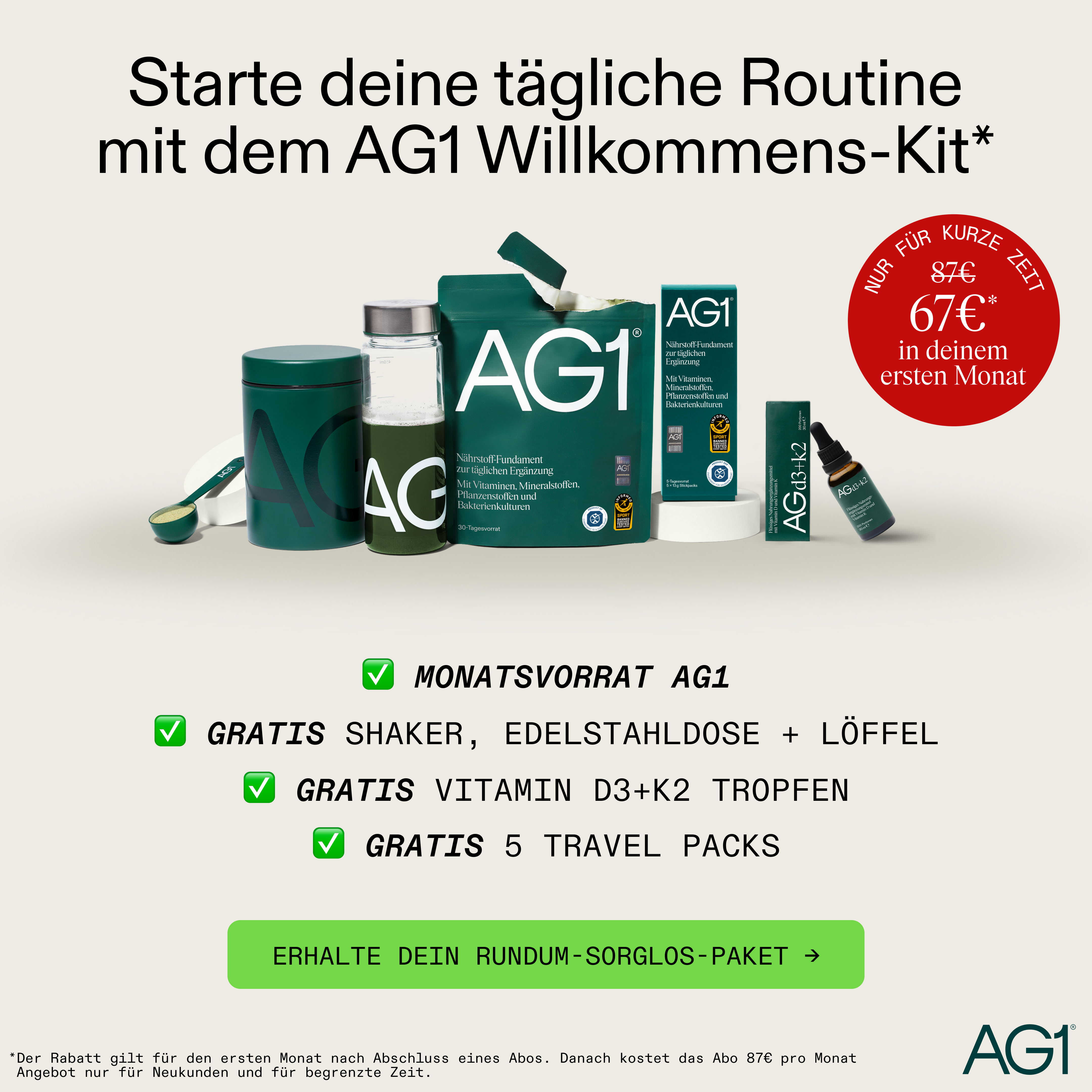 AG1 Deutschland Facebook ad