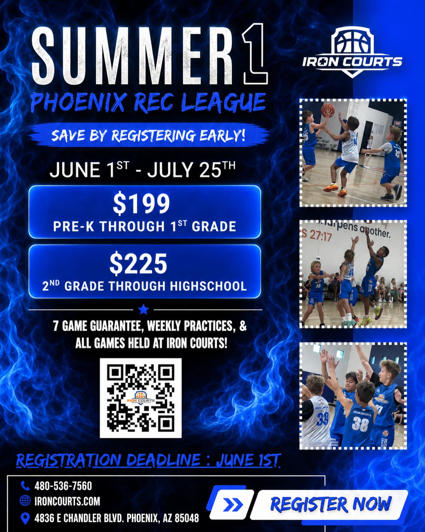 Iron Courts Facebook ad: Iron Courts Youth Basketball Leagues - Phoenix, AZ