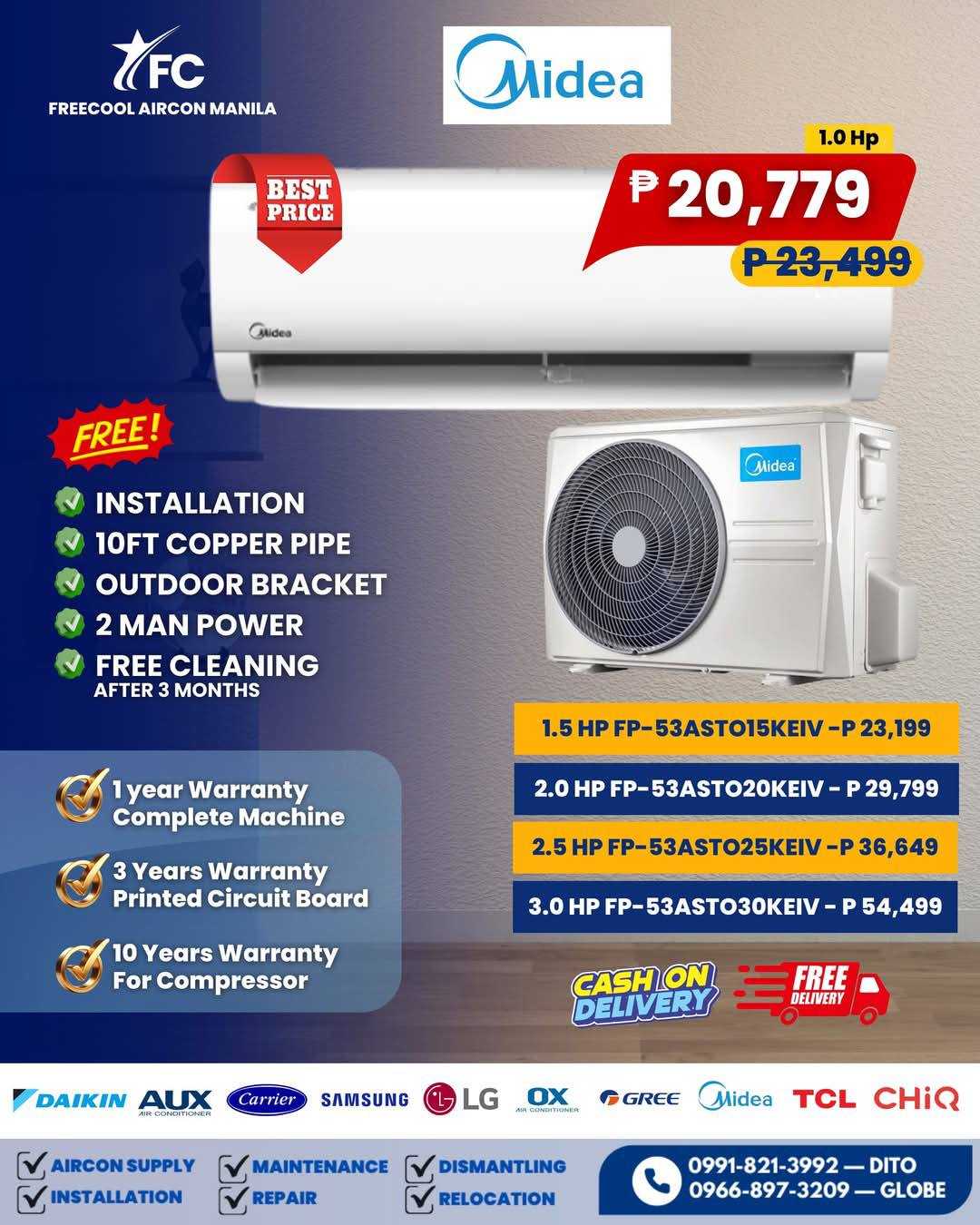 FreeCool Aircon Incorporated-Manila Facebook ad: Stay Cool, Save Big!