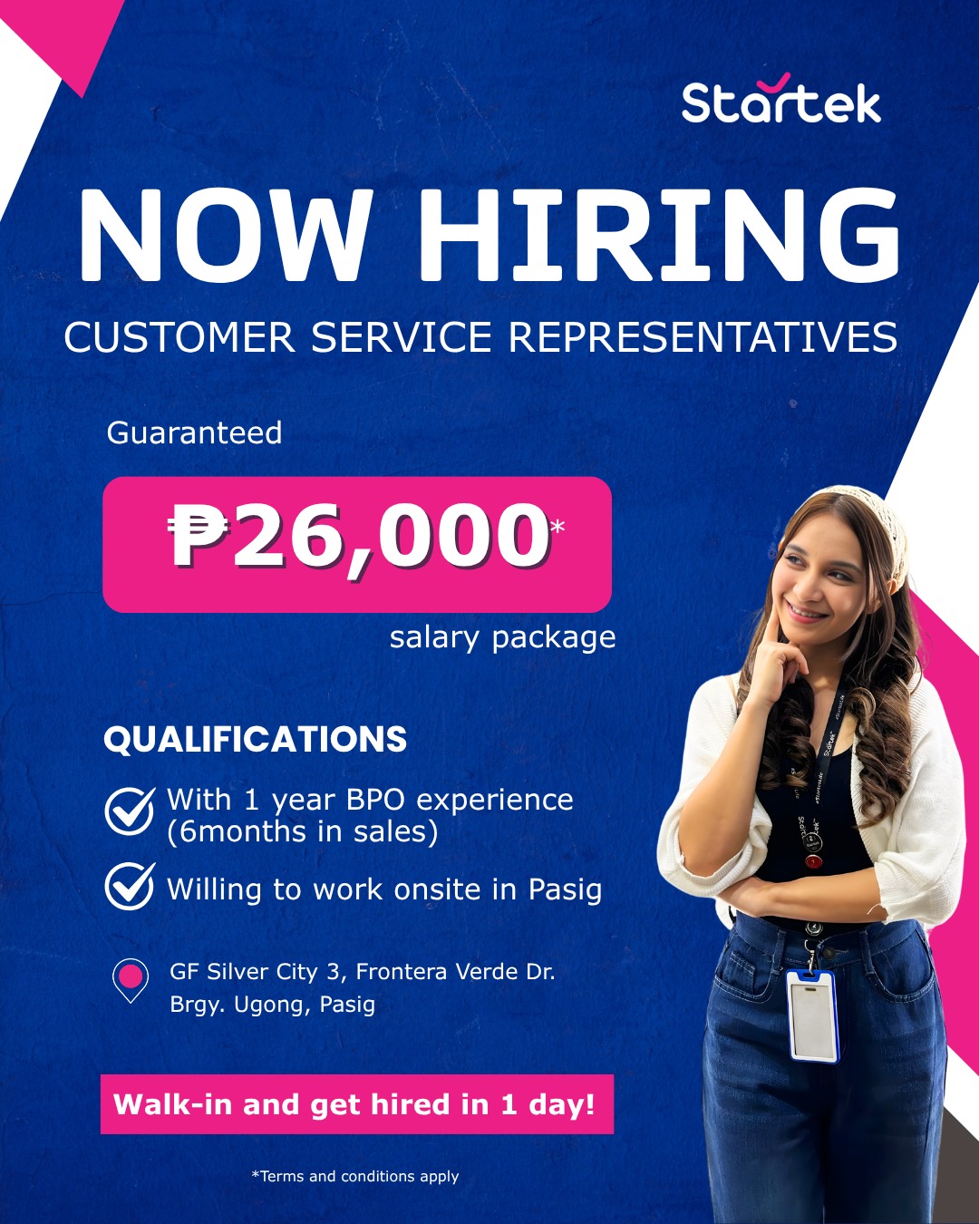 Startek Philippines Facebook ad: Ready for your next big career move?