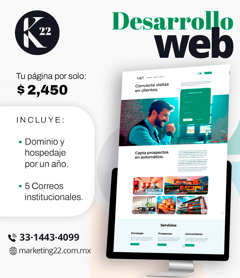Marketing 22 Facebook ad: TU PÁGINA WEB POR SOLO $2,450